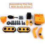 Toy Bulldozer Constructions Set, Building Vehicle Play Set with Screwdriver, Educational Toys for Boys,Girls,Kids.