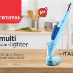 Crystal – LI-010 Plastic Multi Spark Lighter with Table Top Stand, Multicolour