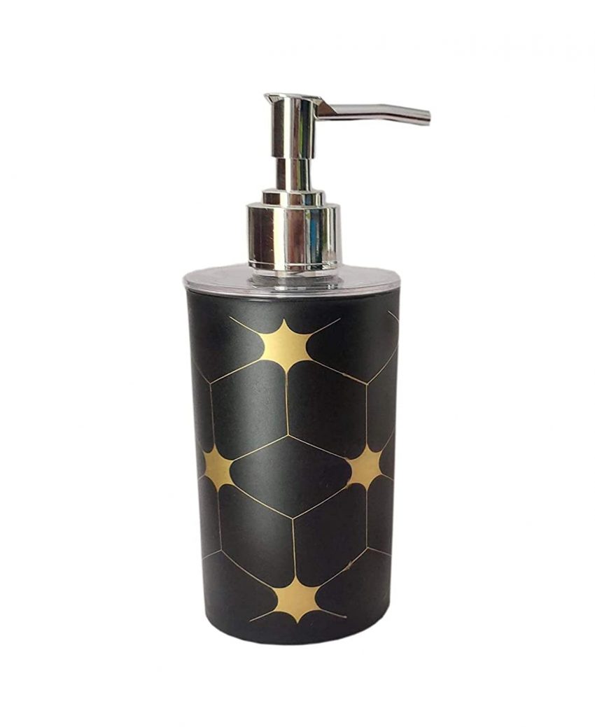 Indiginous Unbreakable Liquid Soap/Shampoo/Hand wash/Sanitizer/Lotion Dispenser Bottle with Pump for handwash in Bathroom/Kitchen Sink (Black) (Design May Vary)