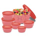 Good Day Glory 7 Plastic Food Containers – 7 Pieces, Red