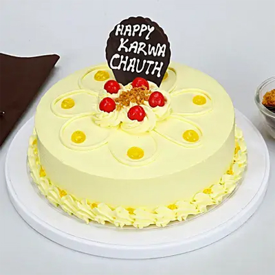Karwa Chauth Butterscotch Cake