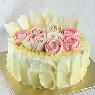 Rosy White Forest Cake