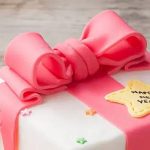 Pink Gift Wrap Designer Chocolate Cake 1 Kg