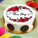 Rose Day Photo Cake- Pineapple