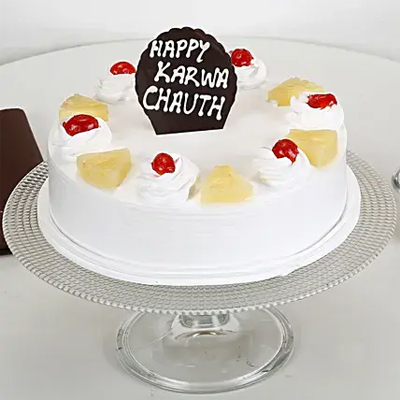 Karwa Chauth Pineapple Cake
