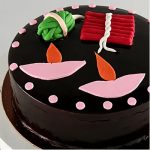 Shubh Deepavali Chocolate Cake
