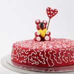 Teddy Hearts Chocolate Cake