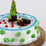 Christmas Tree Theme Chocolate Cake