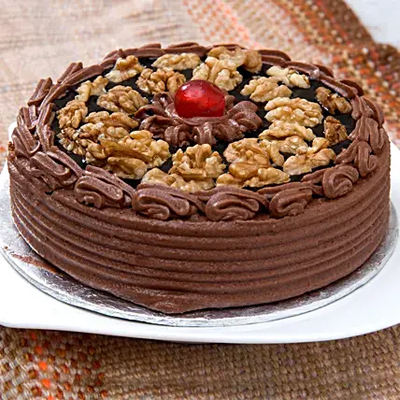Rich Choco Walnut Cream Cake