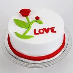 Red Rose Love Chocolate Cake
