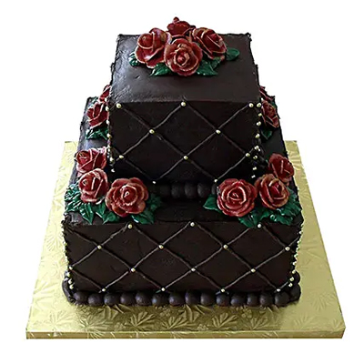 Rose N Truffle 2 Tier Cake