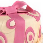 Designer Pink Bow Chocolate Cake