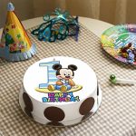 Mickey Mouse 1st Bday Butterscotch Cake