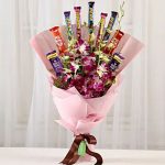 True Feelings- Purple Orchids & Chocolate Bouquet