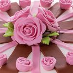 Decorated Pink Roses Chocolate Cake 1 Kg