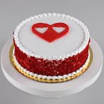 Hearts Love Red Velvet Cake