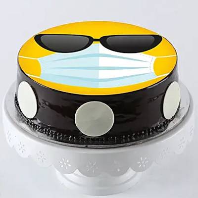 Cool Mask Emoji Chocolate Cake- Half Kg