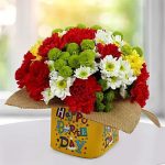 Red N White Roses Flower Bouquet