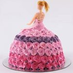 Barbie in Floral Roses Cake Vanilla 2kg