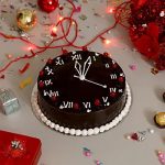 New Year Clock Chocolate Cake