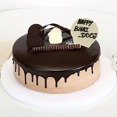 Happy Bhai Dooj Chocolate Cream Cake