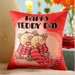 Teddy Day Printed Cushion