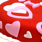 Red heart truffle cake 3 kg