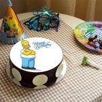 Simpsons Chocolate Photo Cake
