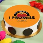 Promise To Love You Photo Cake- Pineapple