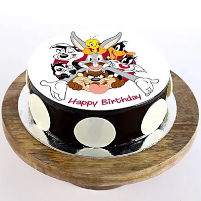 Looney Tunes Chocolate Photo Cake