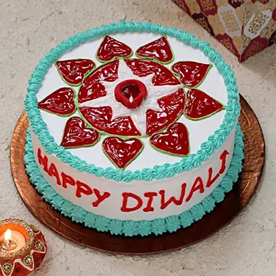 Happy Diwali Hearty Pineapple Cake