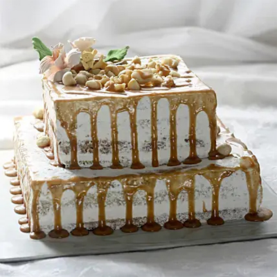 Chocolaty Golden 2 Tier Cake