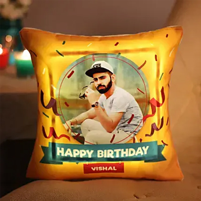 Personalised Birthday LED Cushion