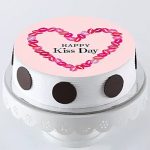Kiss Day Photo Cake- Pineapple