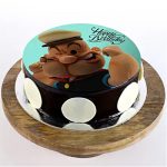 Popeye Cartoon Chocolate Photo Cake