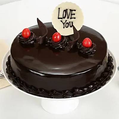 Love You Valentine Truffle Cake Half Kg