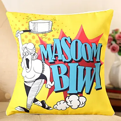 Masoom Biwi Printed Cushion