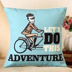 Let’s Do The Adventure Printed Cushion