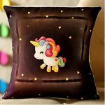 Happy Unicorn Printed LED Cushion