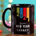 Personalised New Year 2021 Black Mug