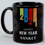 Personalised New Year 2021 Black Mug