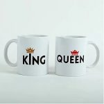 King Queen Printed Mugs