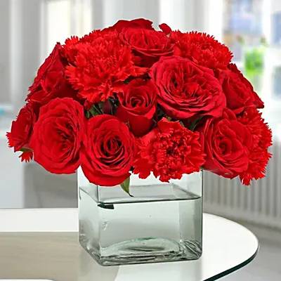 Roses N Carnations Arrangement