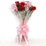 Classy Elegant Pink & Red Rose Bouquet