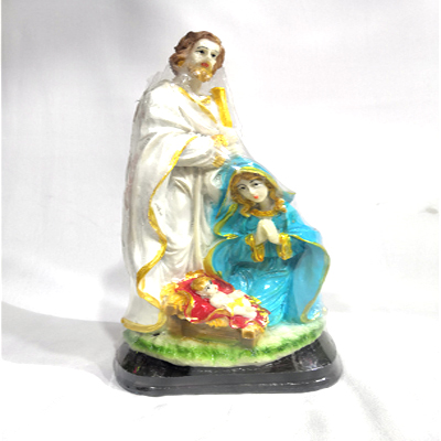 Jesus Holy Family Statue Joseph, Mary & Infant Jesus Christ Christmas Nativity Decorative Showpiece