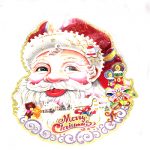 3D Santa Claus sticker Father Christmas stickers removable 3D christmas paper wall sticker