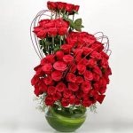 Red Elegance- 120 Red Roses Arrangement