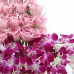 Roses And Orchids Basket Arrangement
