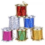 Christmas Tree Drum Ornaments Hanging Decorations Colorful Small