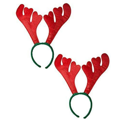 Partysanthe Red Christmas Reindeer Antlers Headband Deer
